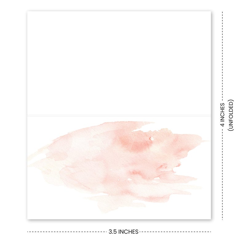 Hadley Designs 25 Pink Tent Table Place Cards for Wedding, Thanksgiving Holiday, Easter Catering Signs Paper, Name Escort Cards for Kids, Folded Seat Assignment Setting Label - Image 2